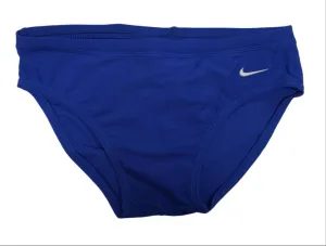 NIKE Boy's Blue Solid Drawstring Breathable Swim Briefs #TESS0052 28 NWT