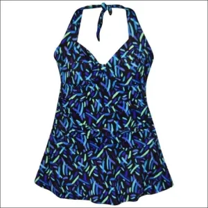 NWSC Women’s Plus Size Retro Halter Swimdress Swimsuit 18-24W