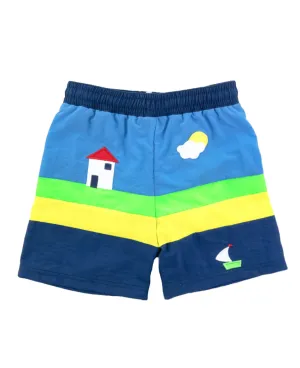 Ocean Fun Beach Scene Swim Trunk