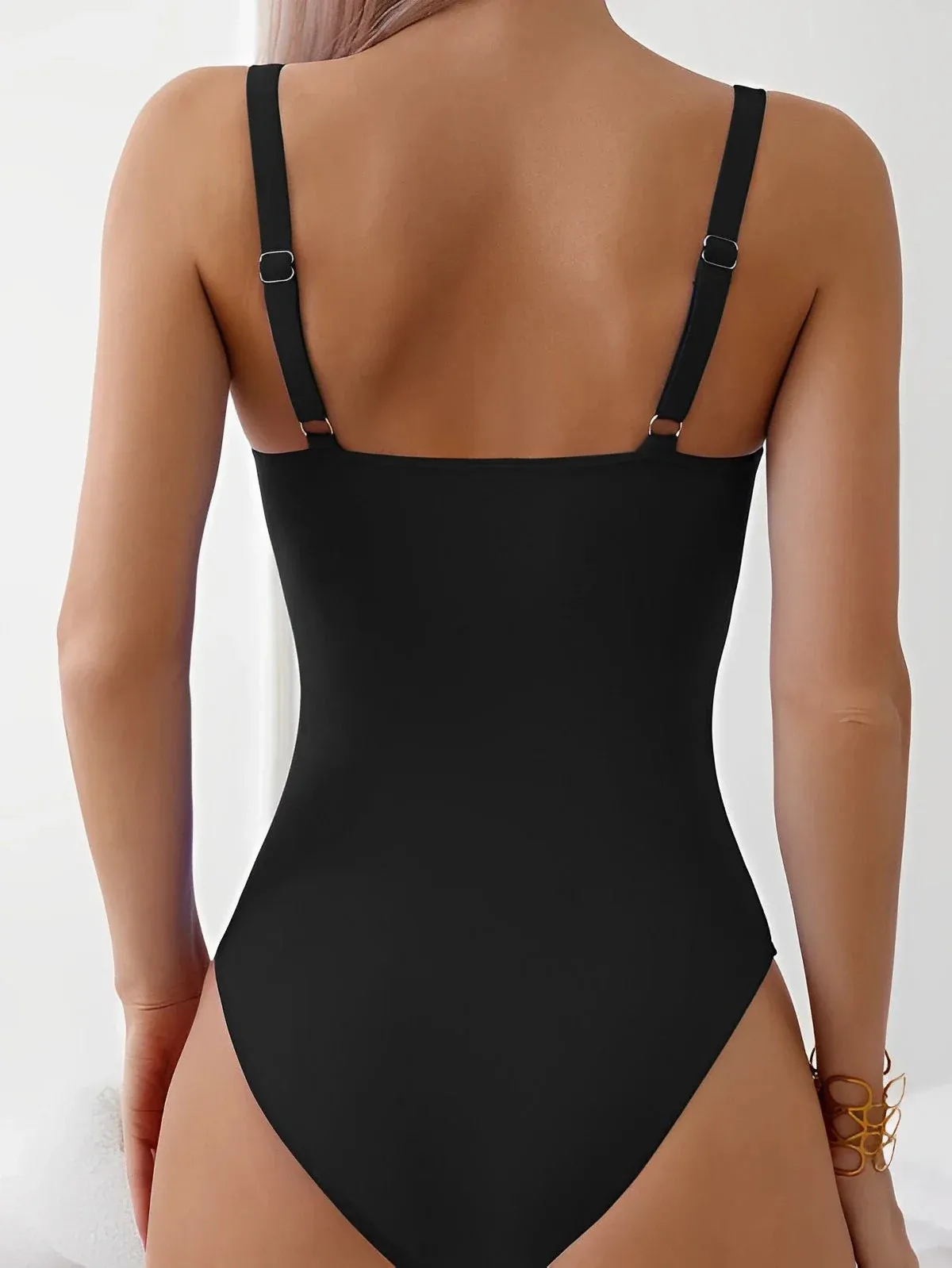 Oceanic Full-Coverage V-Neck Swimwear for Women Who Love Water Sports