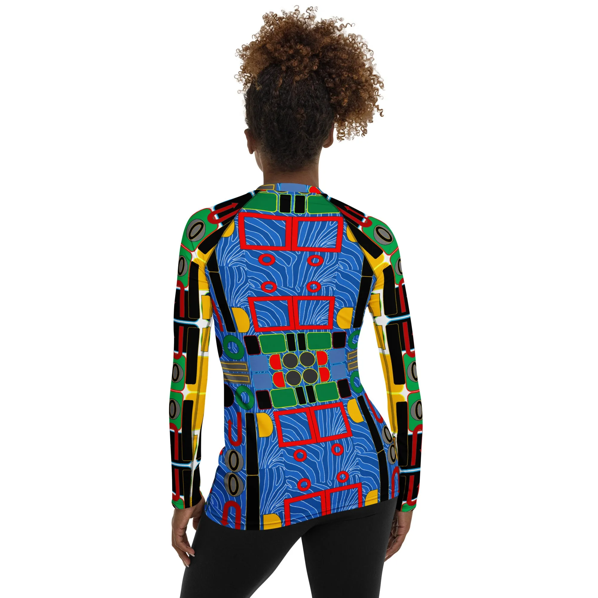 OD SIG-Symbol inspired Women's Rash Guard BLU3