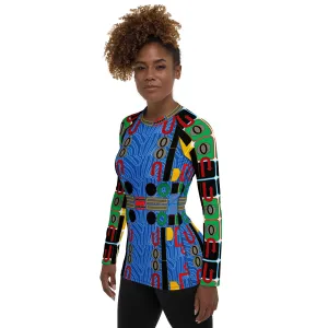 OD SIG-Symbol inspired Women's Rash Guard BLU3