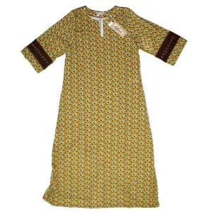 Olivia Kaftan Olive Pattern Women Beachwear - Hand Made In Italy