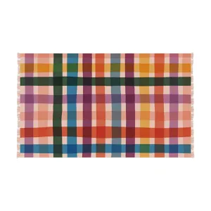 One Hour North Beach Sarong - Rainbow Gingham