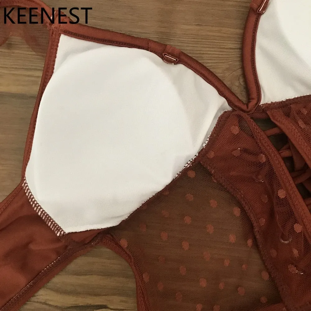 One Piece Padded Mesh Swimsuits -  Multiple colours