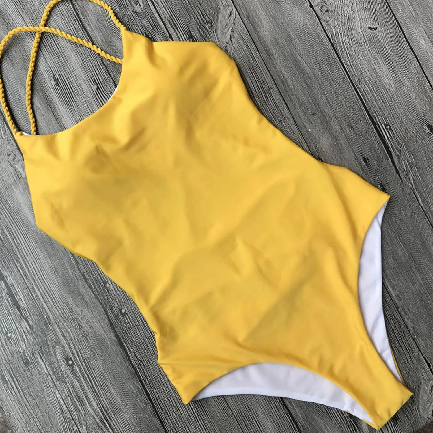 One Piece Swimsuit Women 2025 Sexy Bandage Backless Bikini Swimwear Cheeky Solid High Waisted 1 Piece Bathing Suit