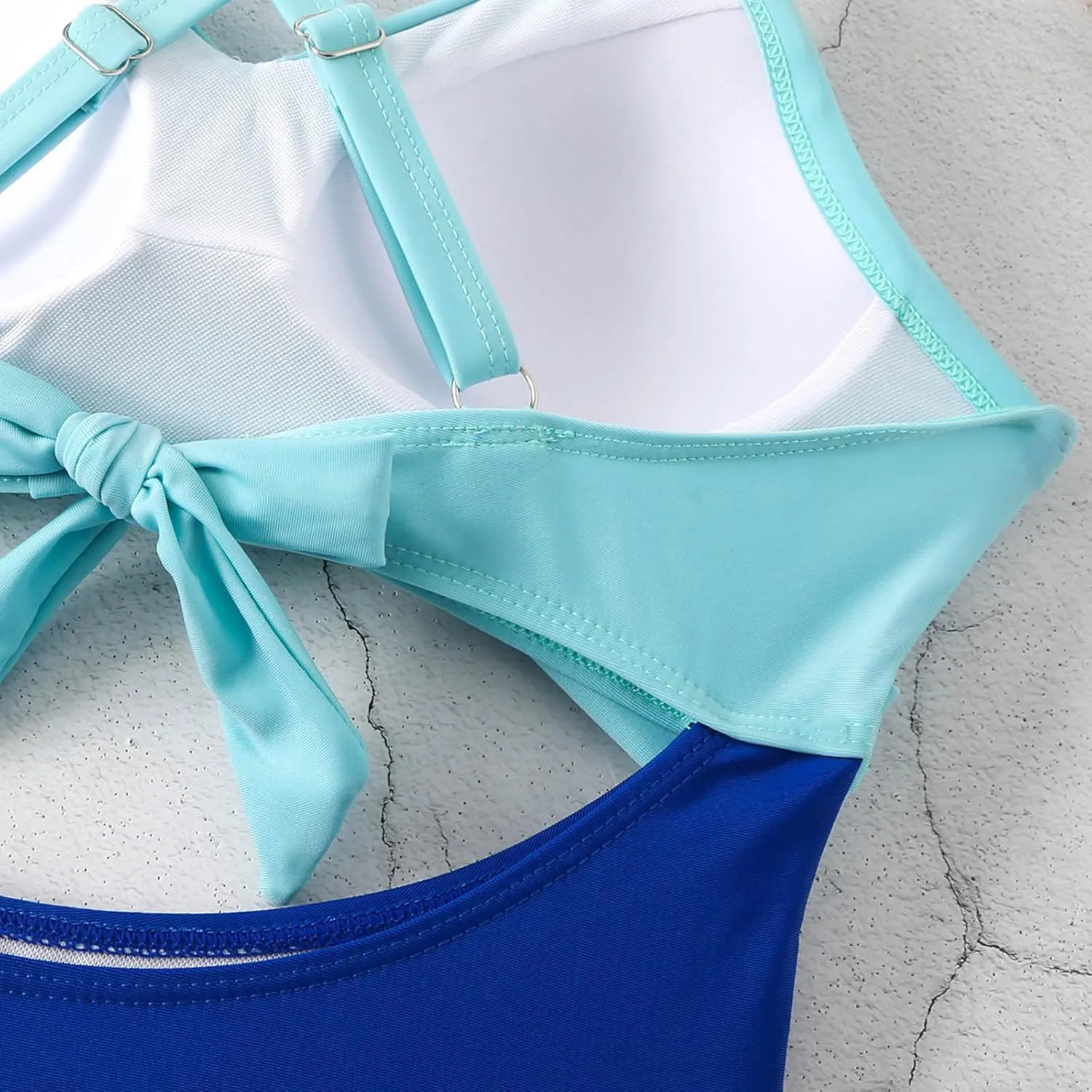 One Piece Swimsuit Women Sexy Tummy Control Cutout High Waisted Bathing Suit Halter Neck Criss Cross Back Swimsuits