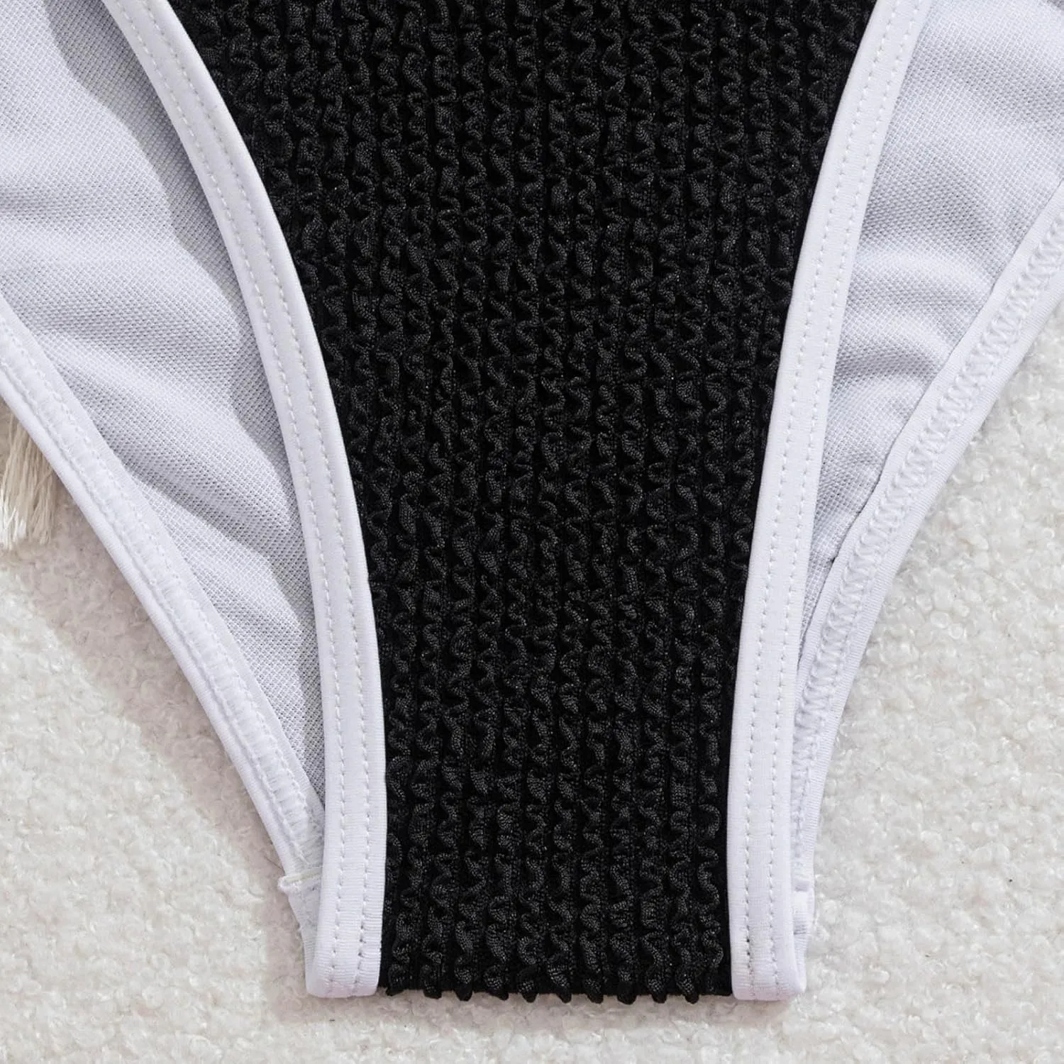 One Piece Swimsuits for Women One Shoulder Cutout Y2K Ribbed Knit Bathing Suit Trendy 2025 Colorblock Summer Swimsuit