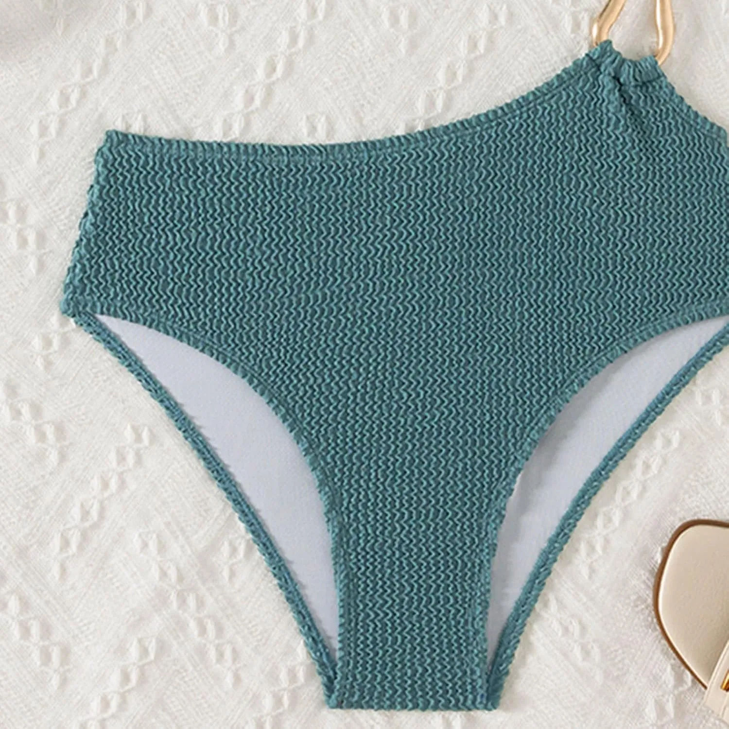 One Piece Swimsuits for Women One Shoulder Cutout Y2K Ribbed Knit Bathing Suit Trendy 2025 Colorblock Summer Swimsuit