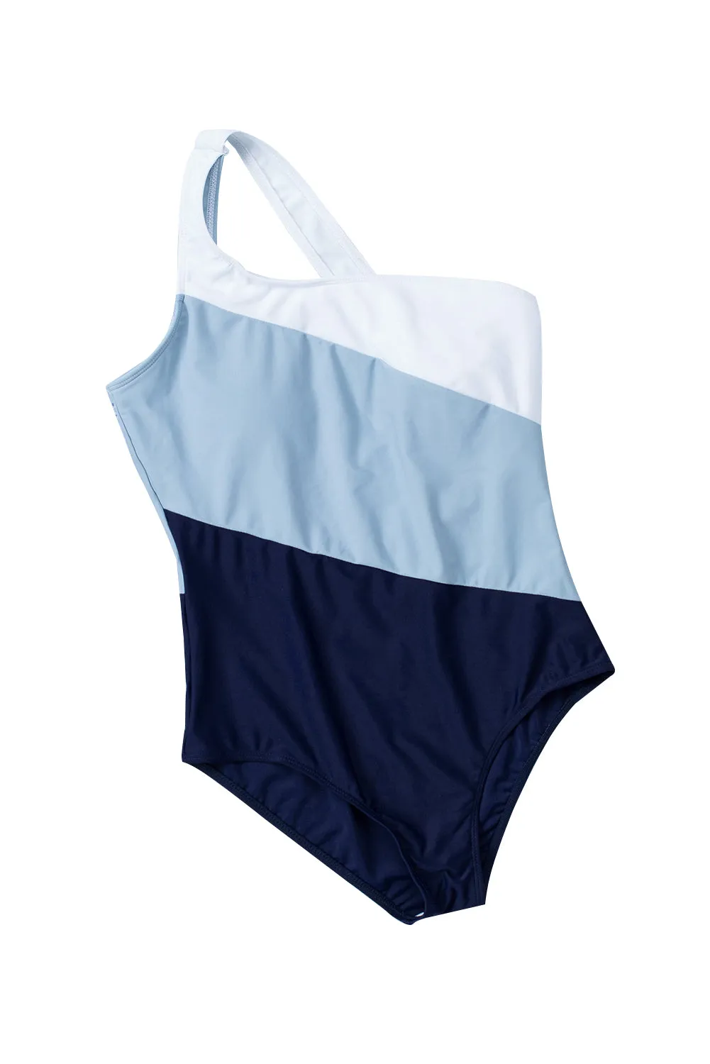 One Shoulder Backless One-piece Swimwear