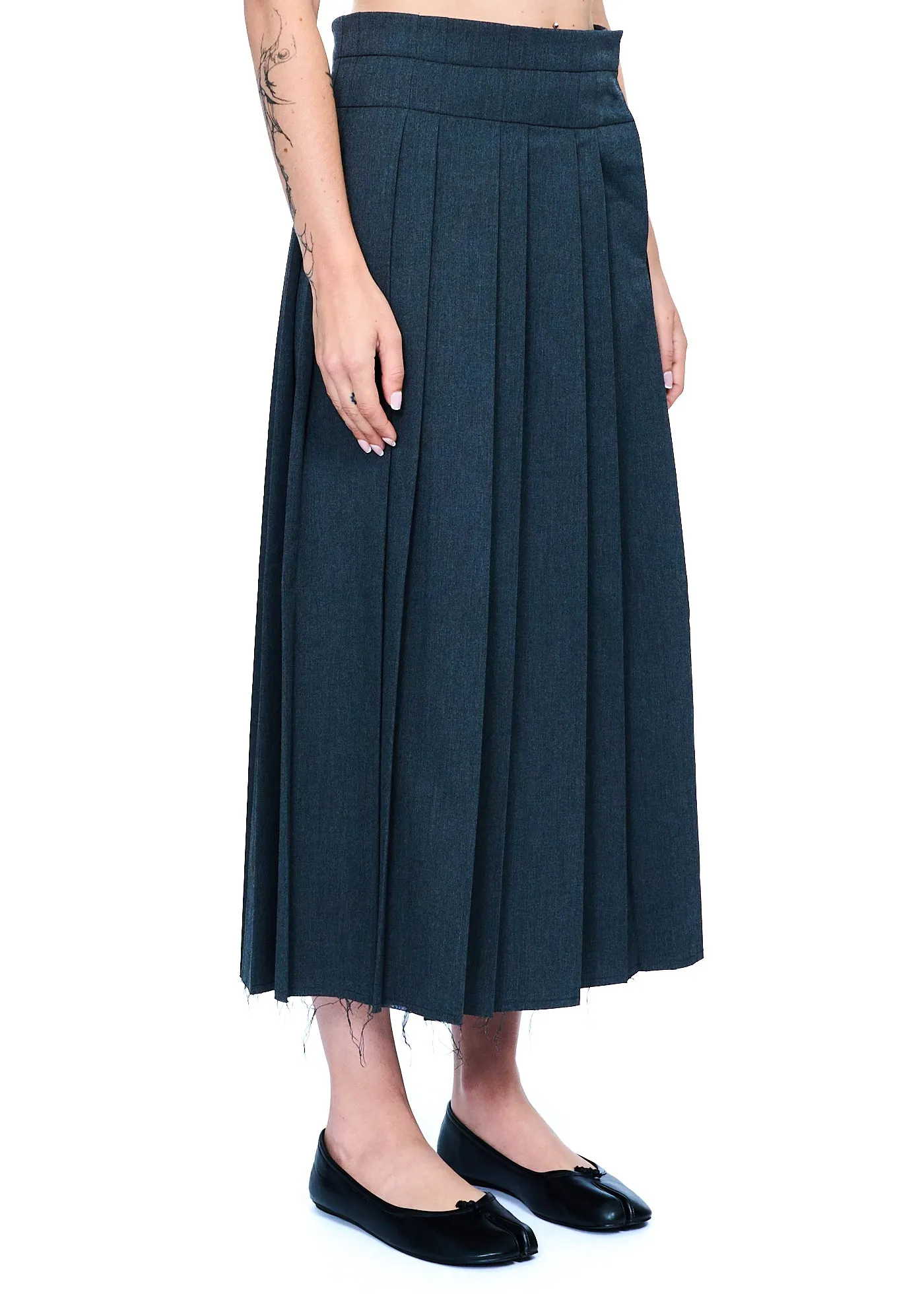 OPEN YY Pleated Wrap Maxi Skirt