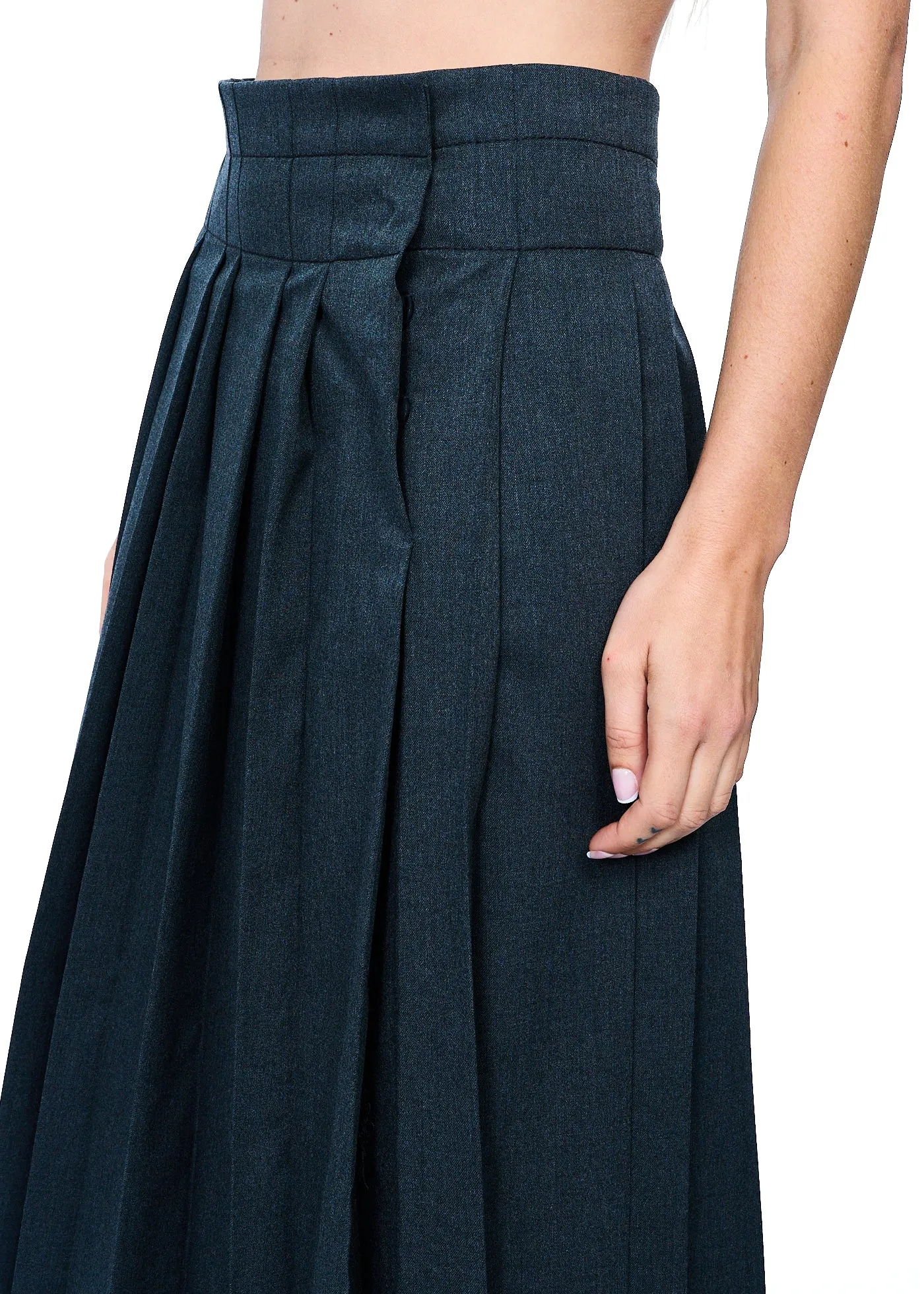 OPEN YY Pleated Wrap Maxi Skirt