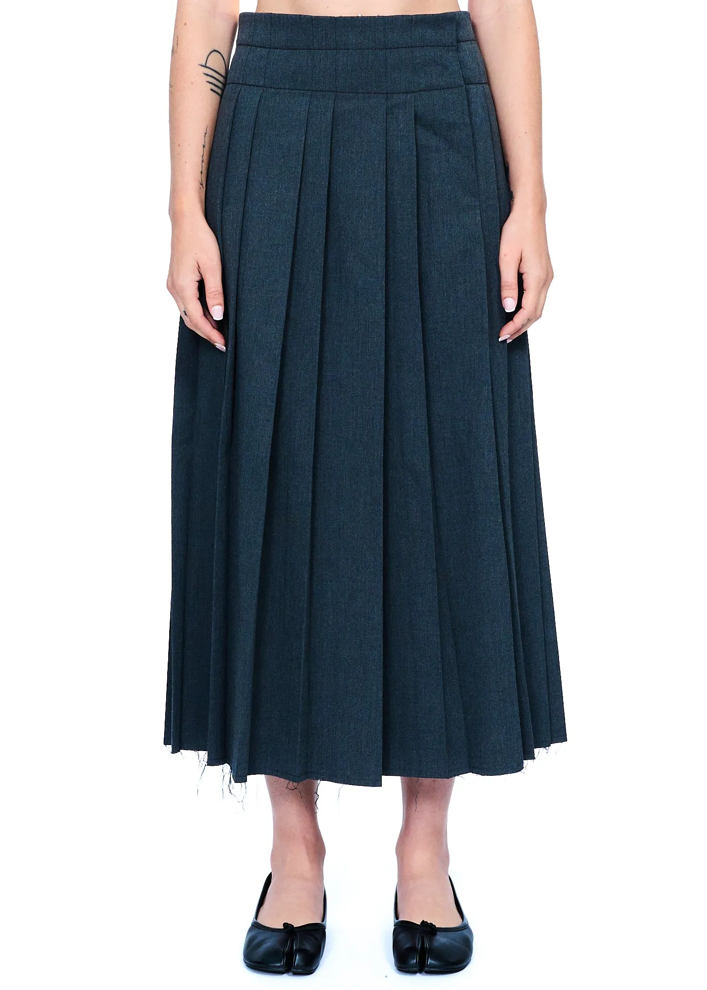 OPEN YY Pleated Wrap Maxi Skirt