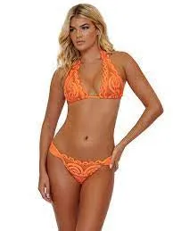 ORANGE CRUSH LACE FANNED BOTTOM