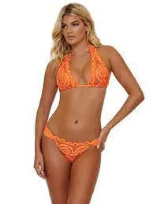 ORANGE CRUSH LACE FANNED BOTTOM