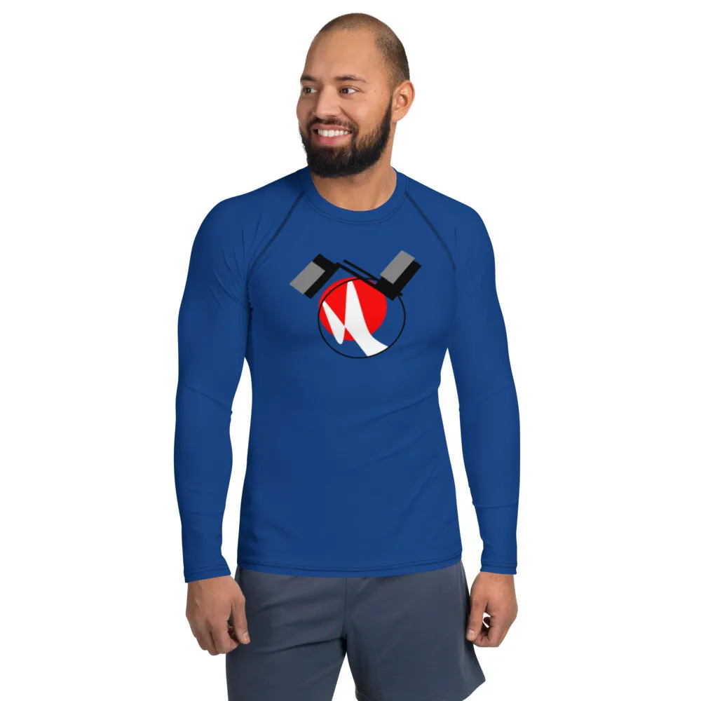 Origen Destination |On-Arrival Point of Origen Symbol-inspired Men's Blue Rash Guard