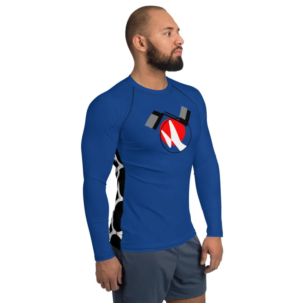 Origen Destination |On-Arrival Point of Origen Symbol-inspired Men's Blue Rash Guard