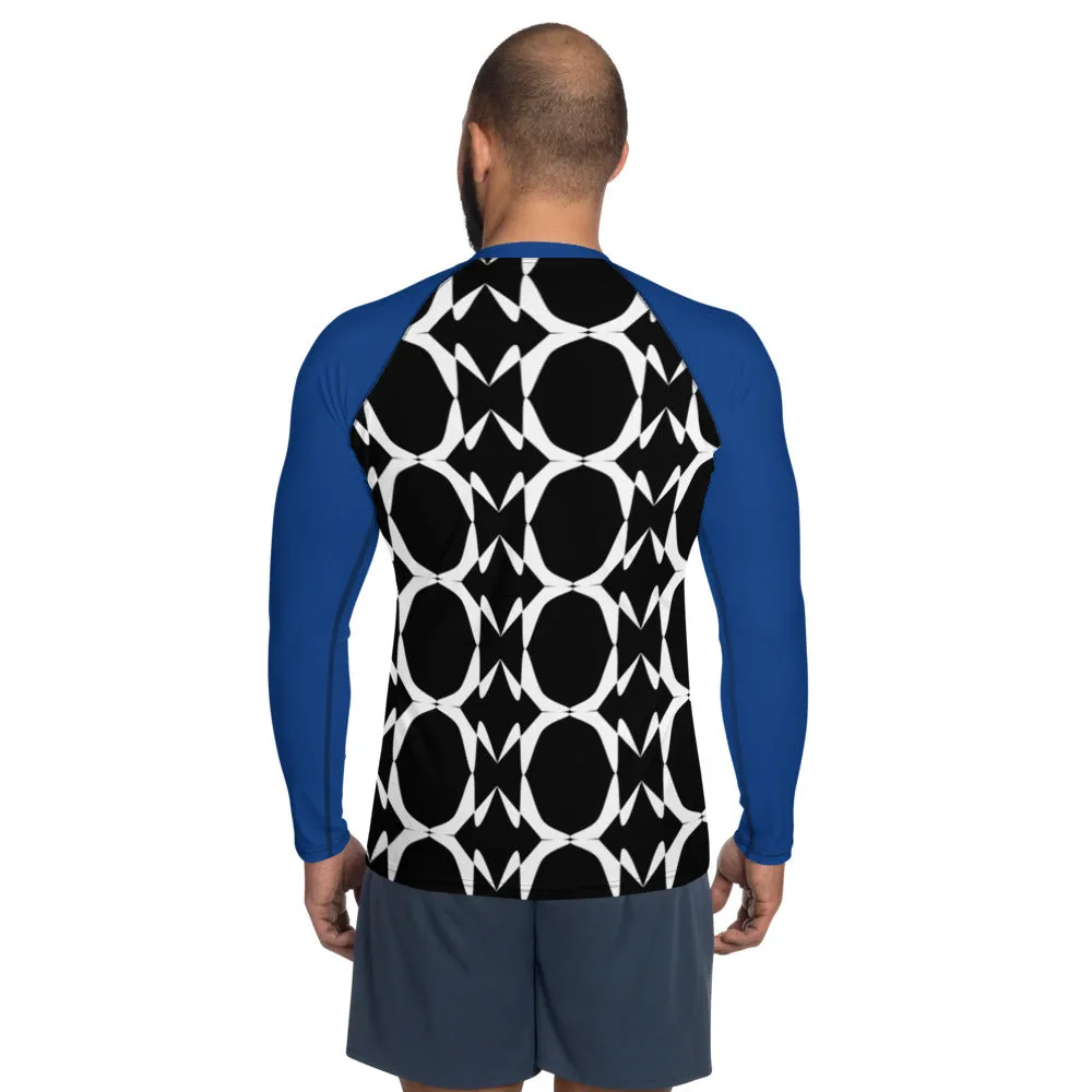 Origen Destination |On-Arrival Point of Origen Symbol-inspired Men's Blue Rash Guard