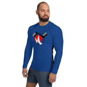 Origen Destination |On-Arrival Point of Origen Symbol-inspired Men's Blue Rash Guard
