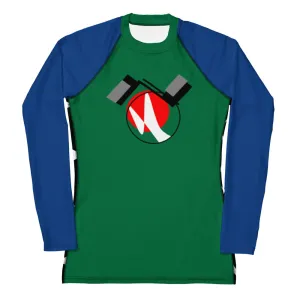 Origen Destination |On-Arrival Point of Origen Symbol-inspired Women's Green Rash Guard