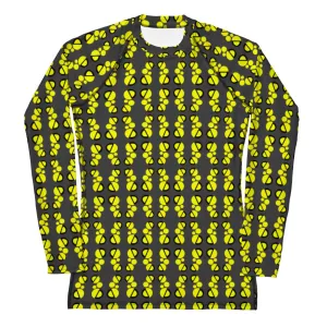 Origen Destination |On-Arrival Point of Origen Women's Gray/Yellow Symbol-inspired Rash Guard