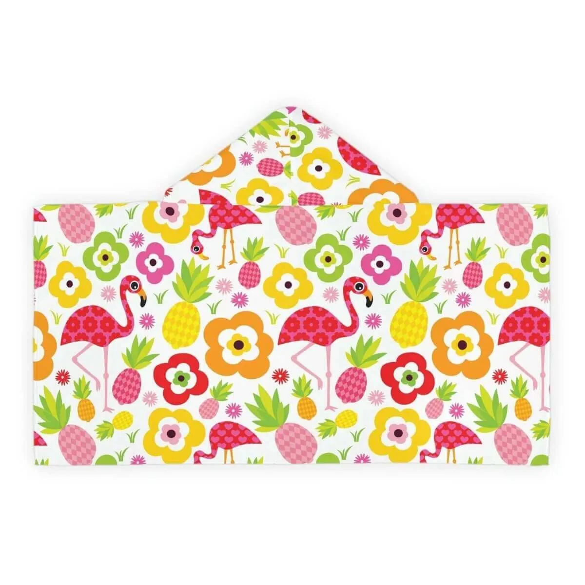 Our Hooded Beach Towel - Flamingo