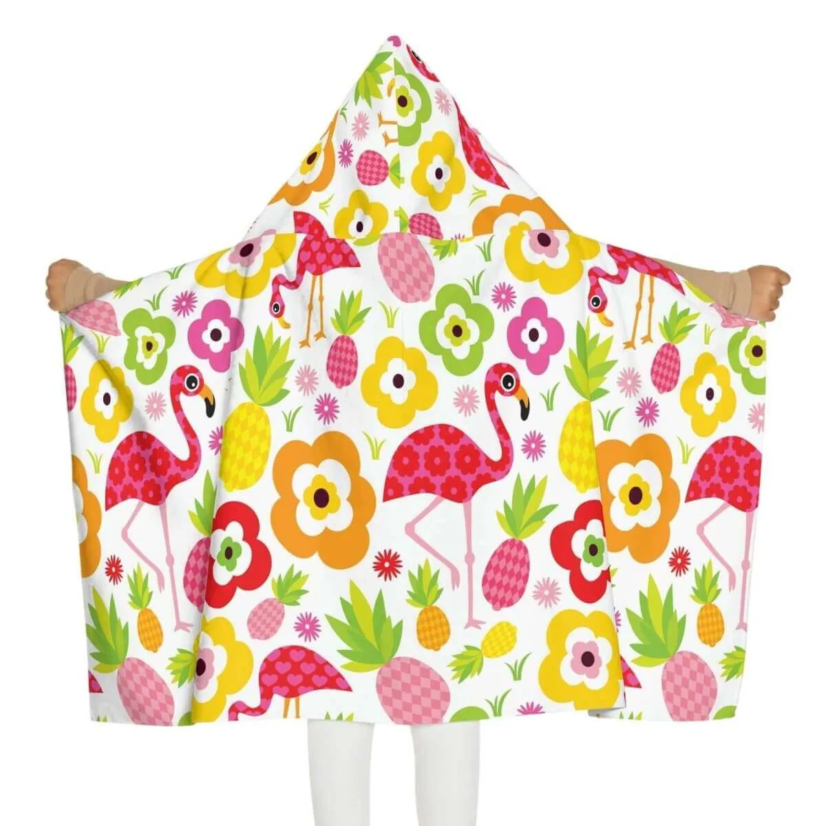 Our Hooded Beach Towel - Flamingo