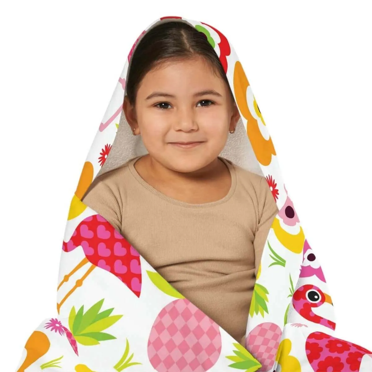 Our Hooded Beach Towel - Flamingo
