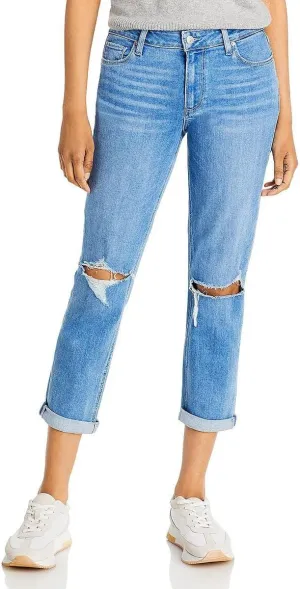 PAIGE Women's Brigitte Mid Rise Boyfriend Jeans