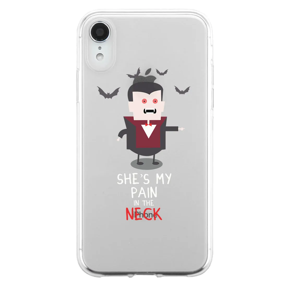 Pain In Neck Vampire Couple Matching Phone Cases Funny Creative