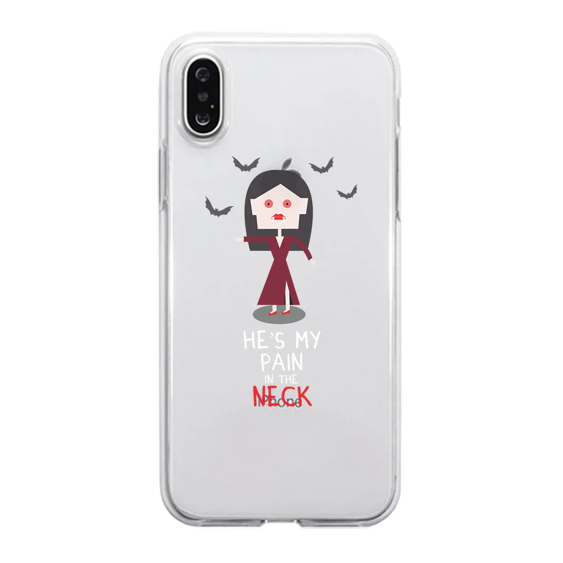 Pain In Neck Vampire Couple Matching Phone Cases Funny Creative
