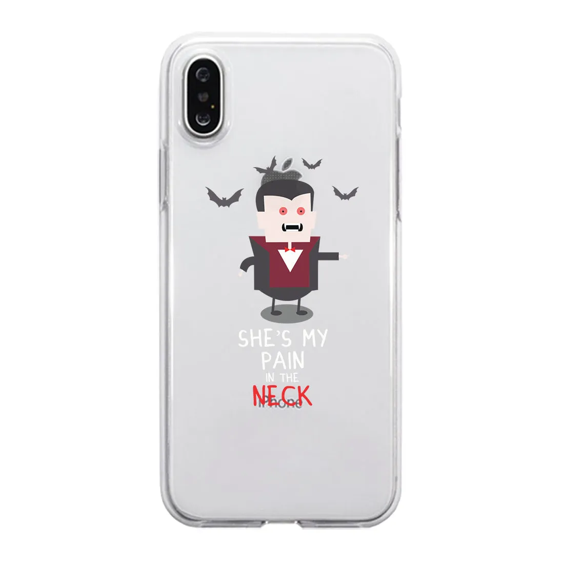 Pain In Neck Vampire Couple Matching Phone Cases Funny Creative