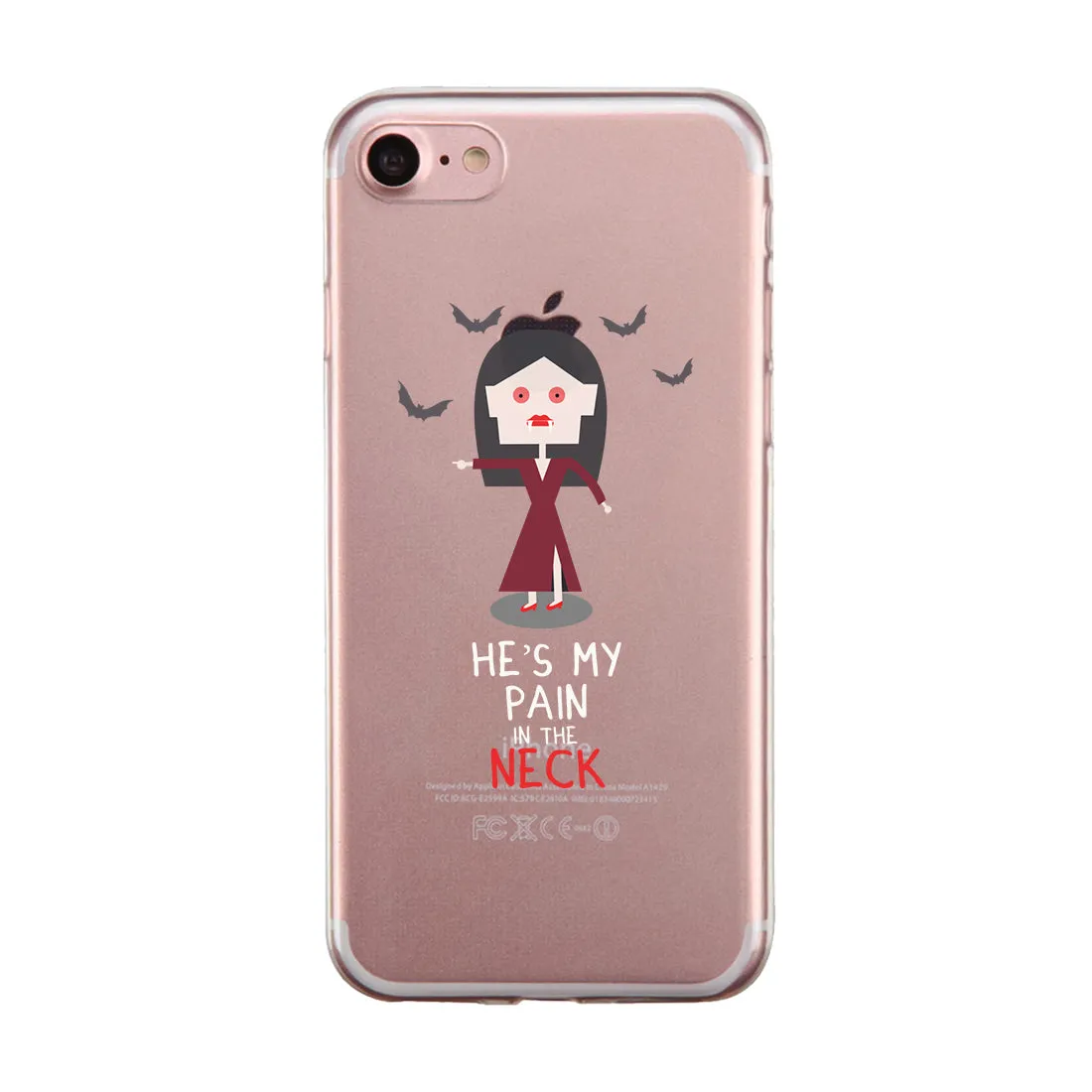Pain In Neck Vampire Couple Matching Phone Cases Funny Creative