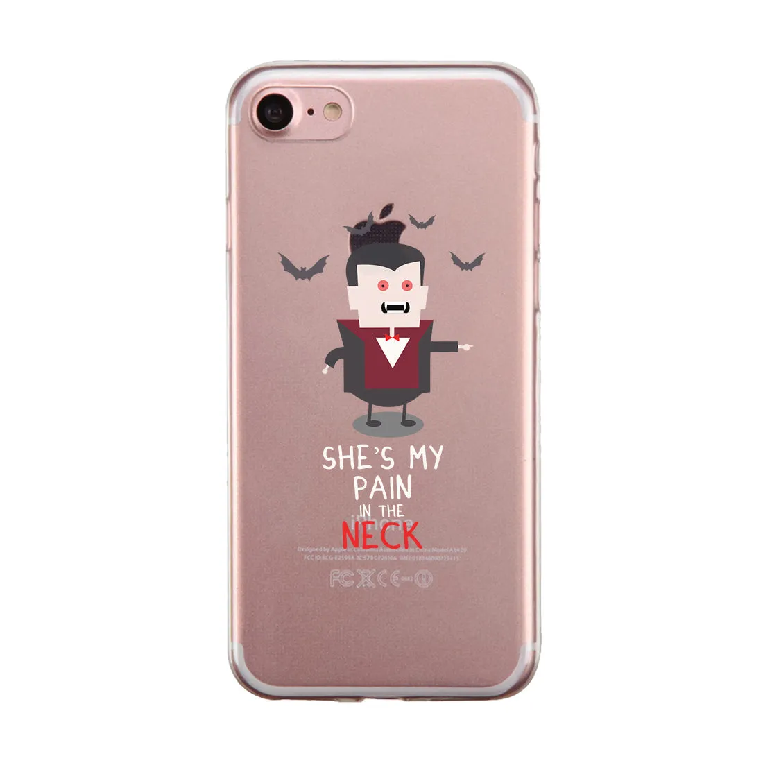 Pain In Neck Vampire Couple Matching Phone Cases Funny Creative