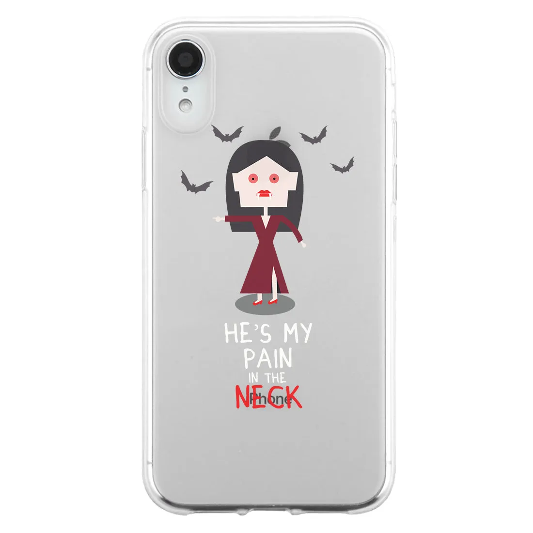 Pain In Neck Vampire Couple Matching Phone Cases Funny Creative
