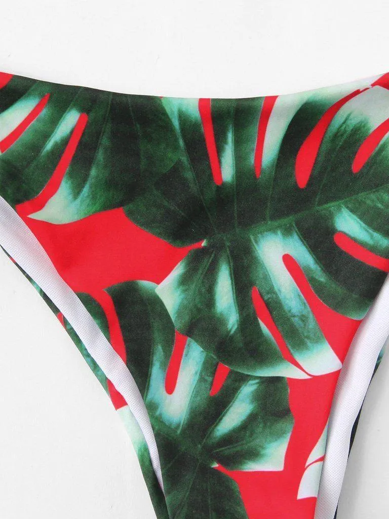 Palm Print Bikini Set