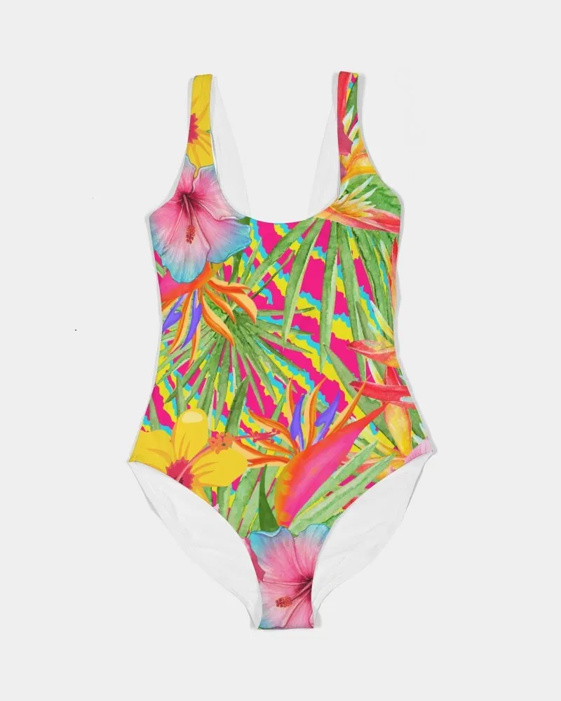 Paradise Island Floral Women's One-Piece Swimsuit