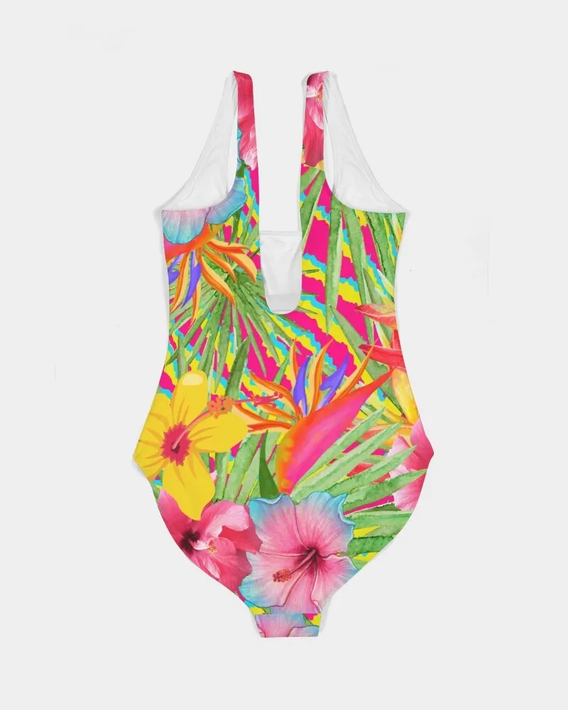 Paradise Island Floral Women's One-Piece Swimsuit