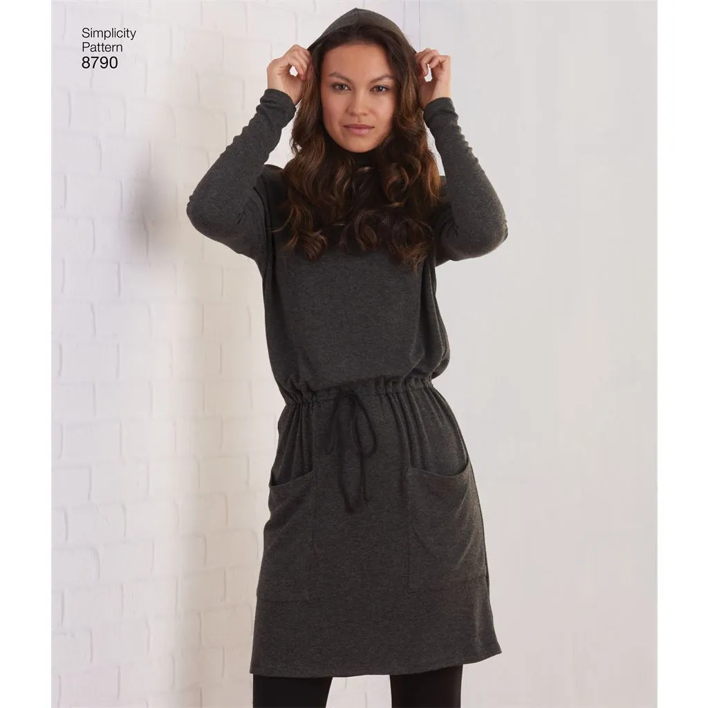 Pattern S8790 Misses  Knit Dresses and Tunics