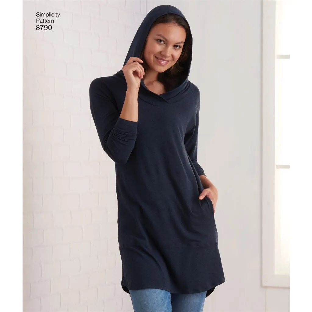 Pattern S8790 Misses  Knit Dresses and Tunics