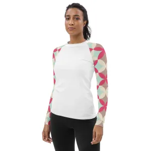 Patterned Pink (sleeve print) Women's Rash Guard