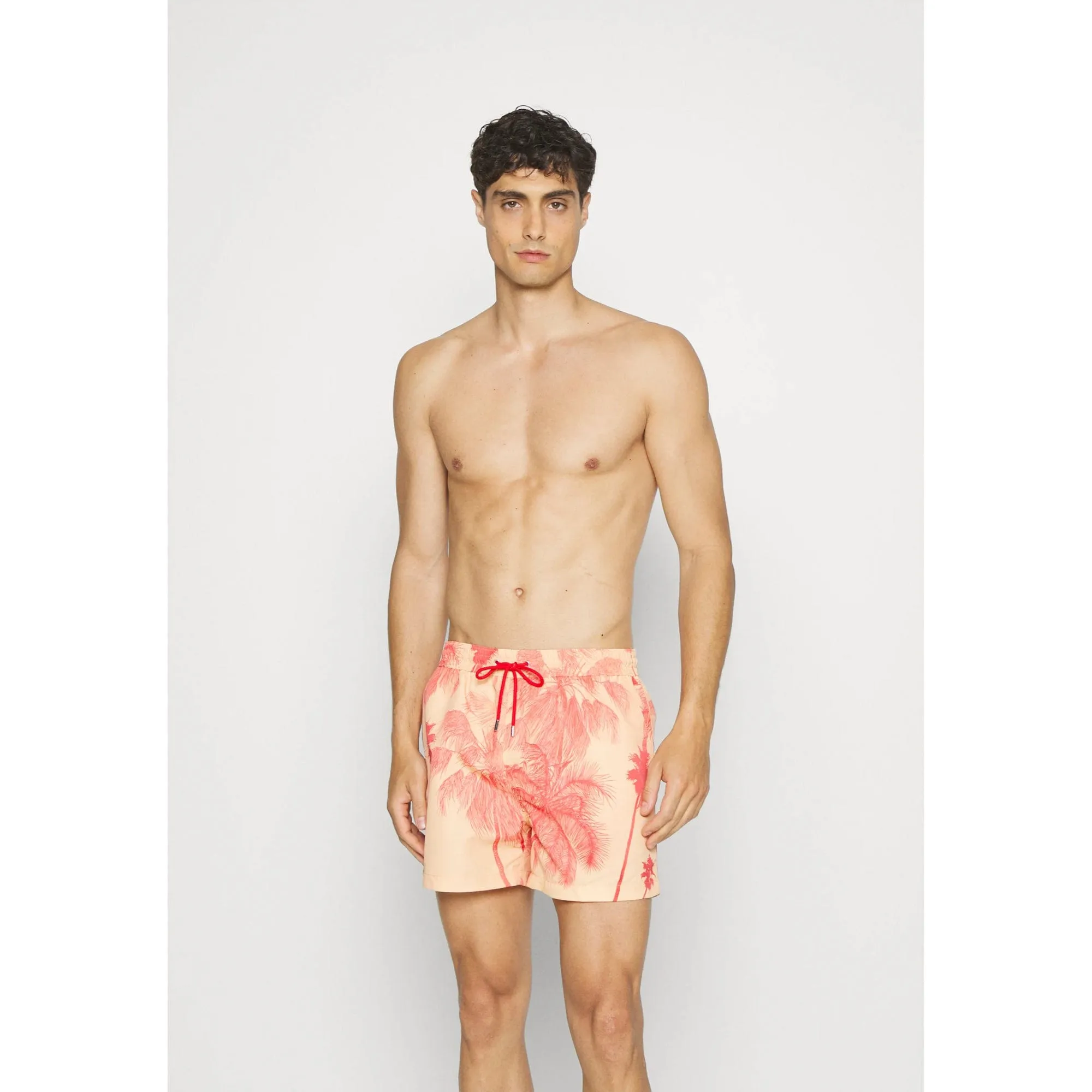 Paul Smith Mens LA Palms Swim Shorts in Orange