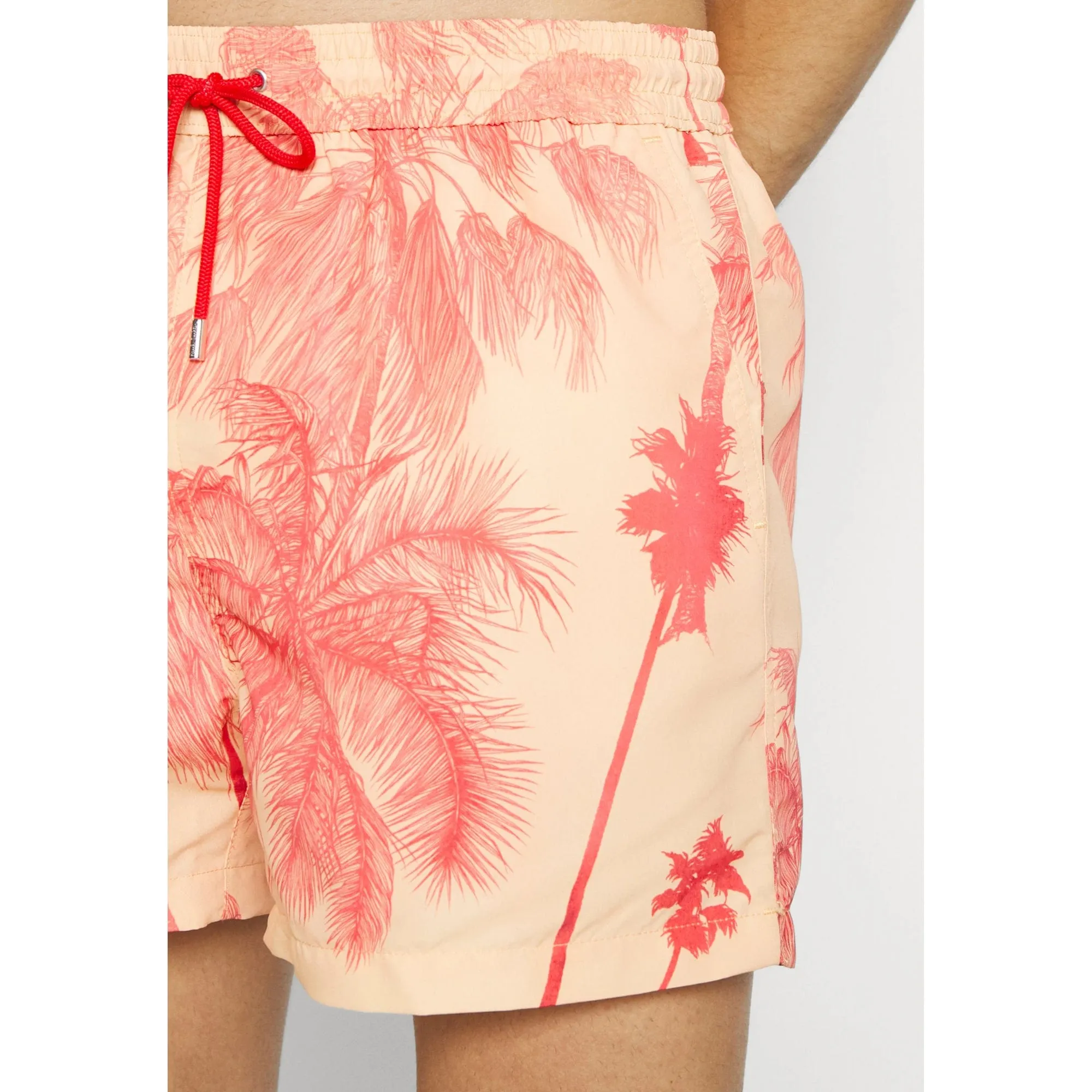 Paul Smith Mens LA Palms Swim Shorts in Orange