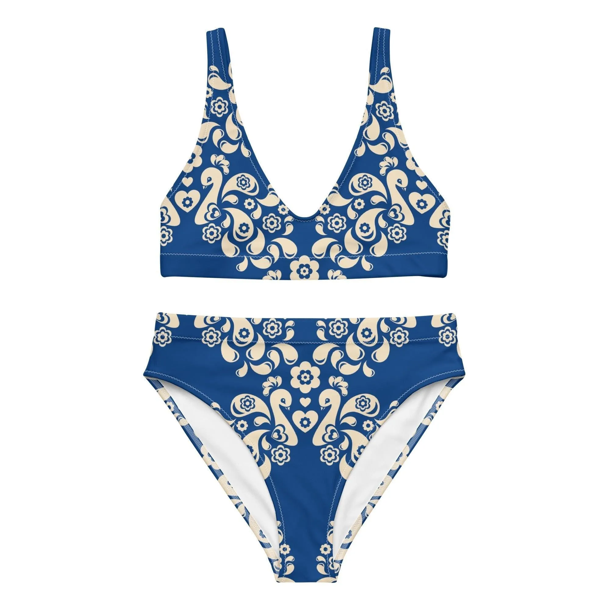 PEACOCK LOVE blue - Bikinis made of recycled material