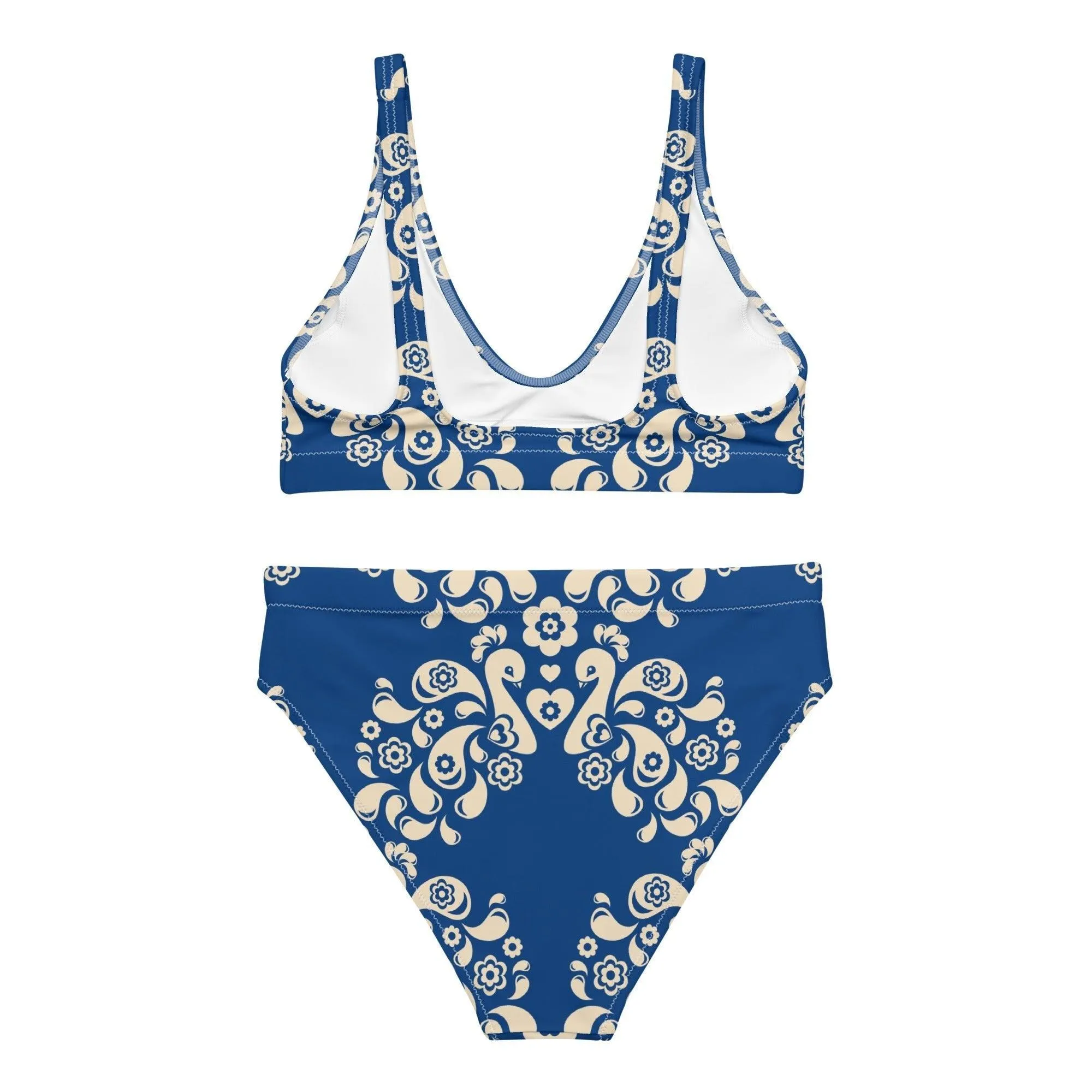 PEACOCK LOVE blue - Bikinis made of recycled material