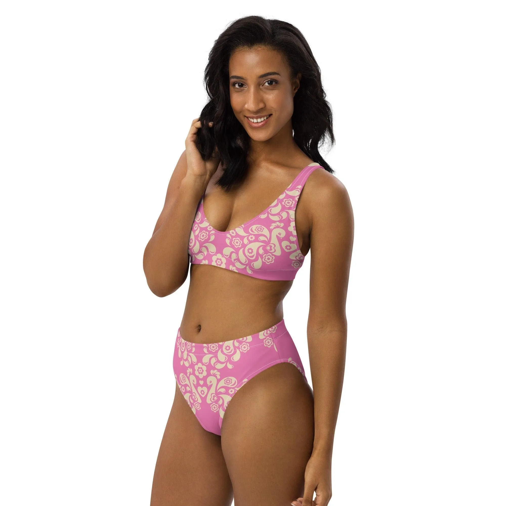 PEACOCK LOVE pink - Bikinis made of recycled material