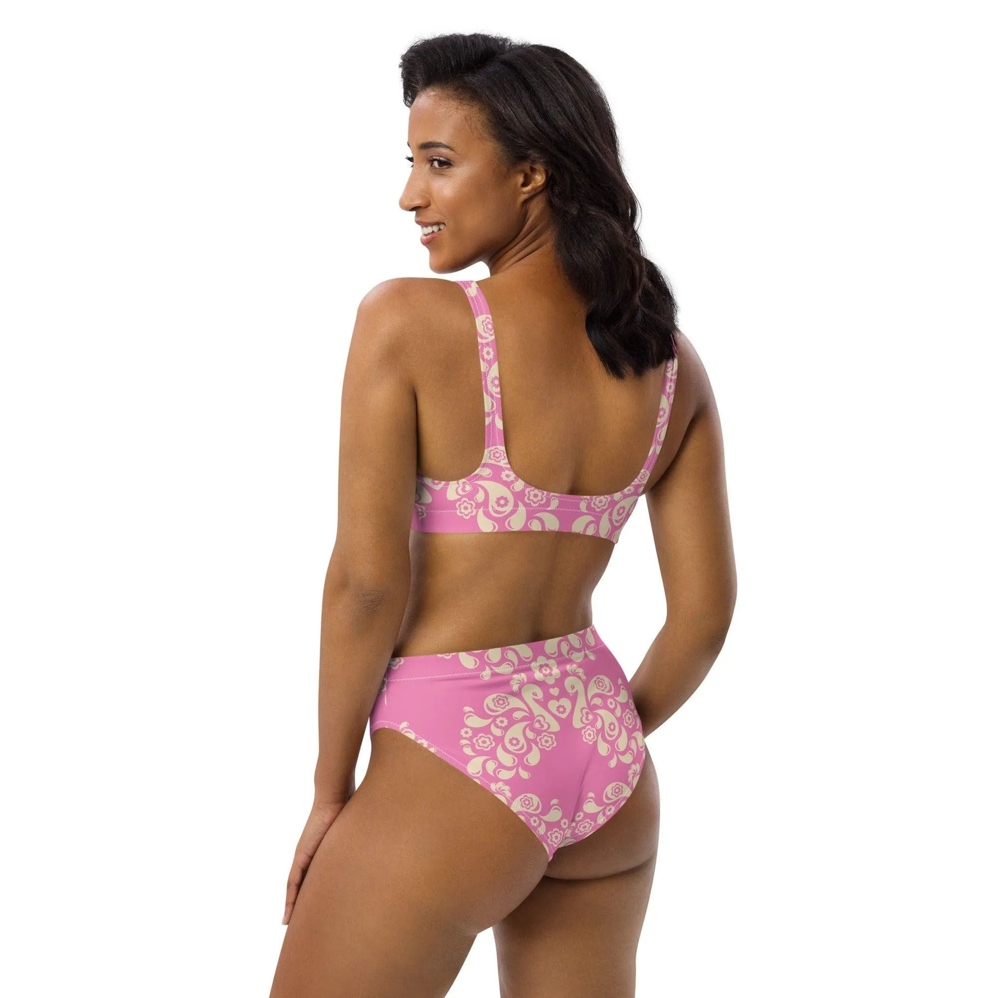 PEACOCK LOVE pink - Bikinis made of recycled material