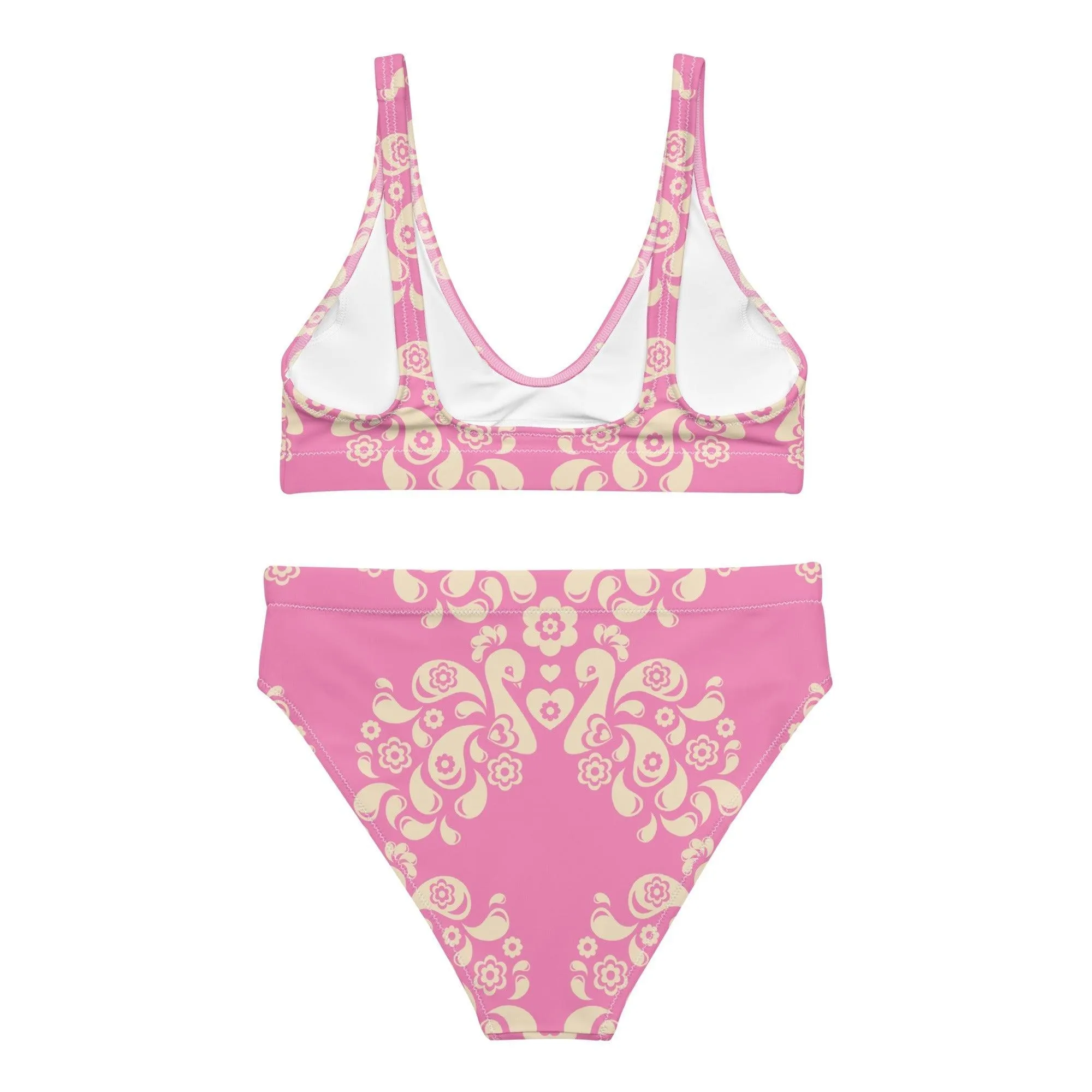 PEACOCK LOVE pink - Bikinis made of recycled material