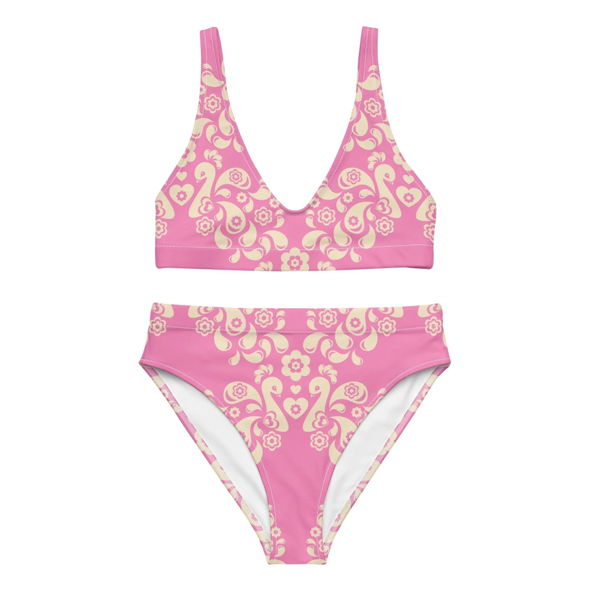 PEACOCK LOVE pink - Bikinis made of recycled material
