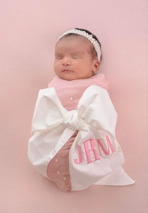 Personalized  Bow Sash - WHITE